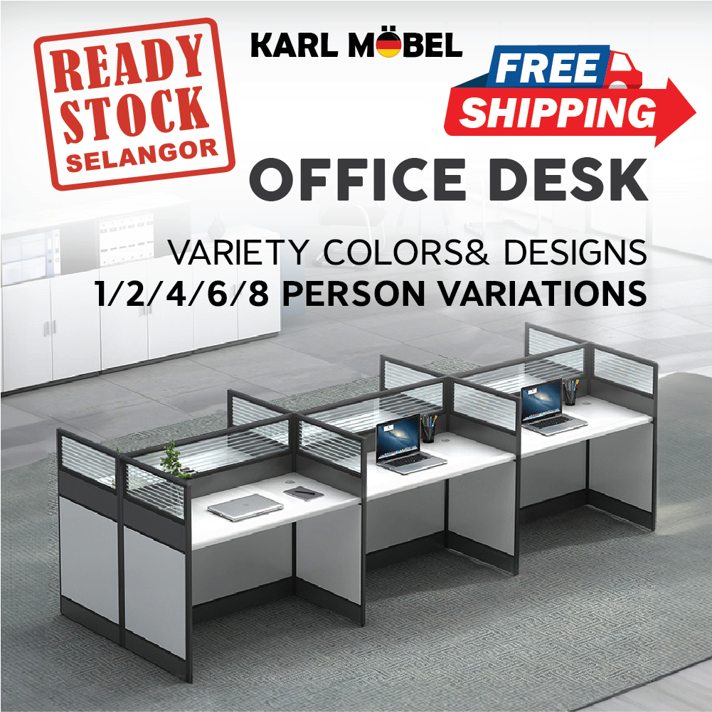 Office desk Workstation Table Staff computer desk 1/2/4 /6/8 persons l Shape office table work table employee desk