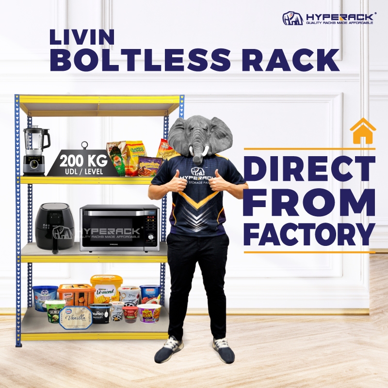 [FREE SHIPPING] HYPERACK™️ Livin Rack Boltless Rack Rak Besi Bertingkat Rak Dapur Rack Shelf Rack Kitchen Rack 架子置物架