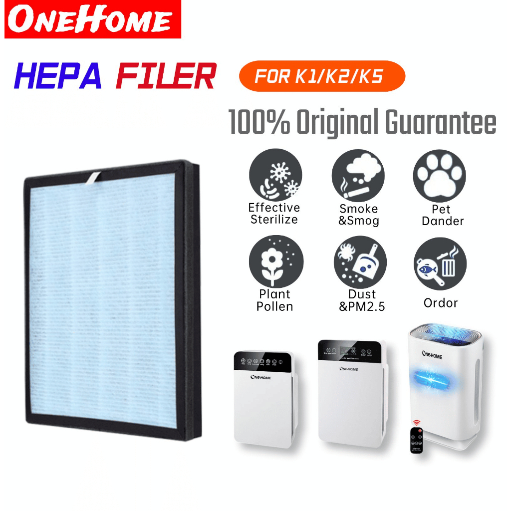 ONE HOME Replacement Air Purifier Filter Indoor Sterilization and Dust Removal HEPA + Carbon Filter For K1/K2/K5