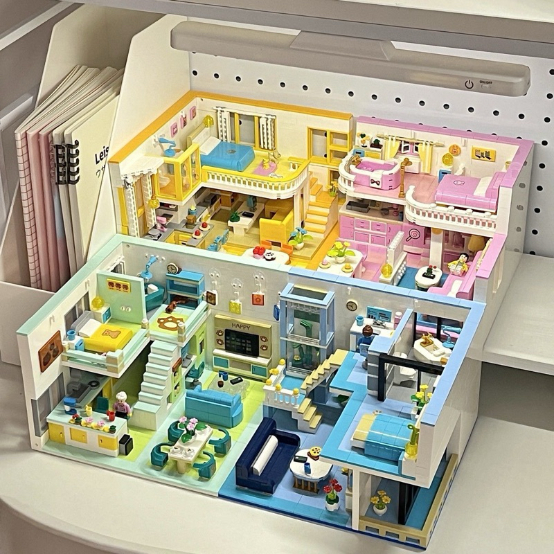 Zhe Gao 哲高 - Apartment Bear House Creative Model Building Blocks Friend Room Bricks