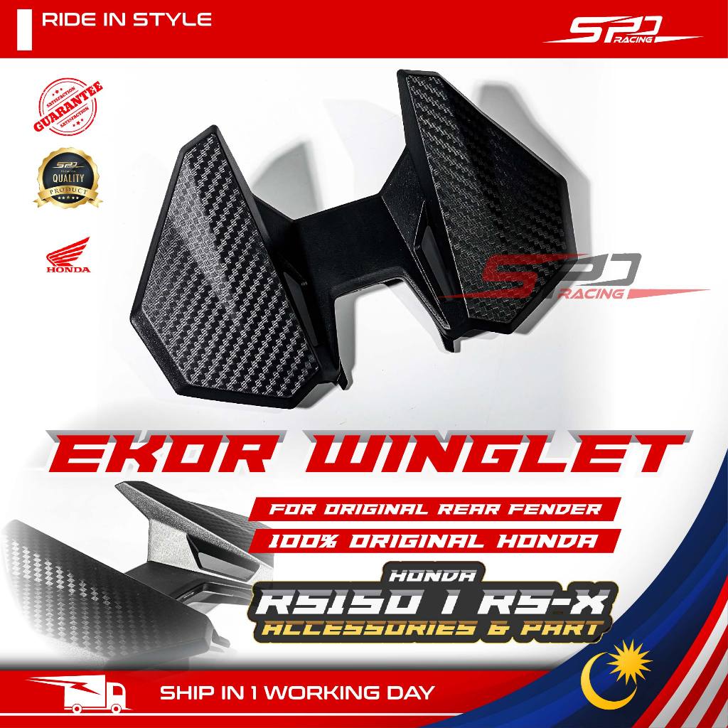 RS RS-X 150 Ekor Winglet I 100% Original HONDA For Original Rear Fender Honda