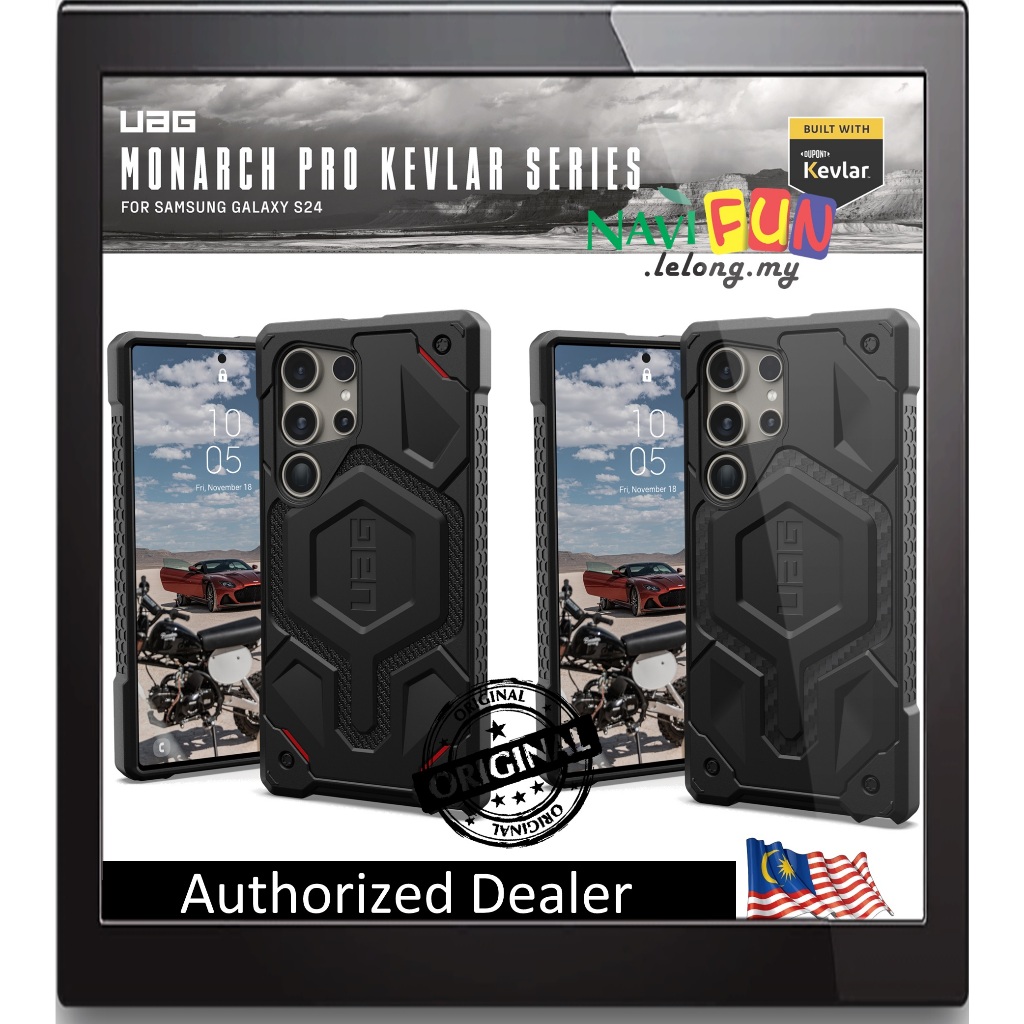 [ Samsung S23 S24 Ultra][ Carbon Fiber | Kevlar | Oxide ] UAG (Ori) Monarch Pro 5 Layer Military Drop Case Magnet Cover