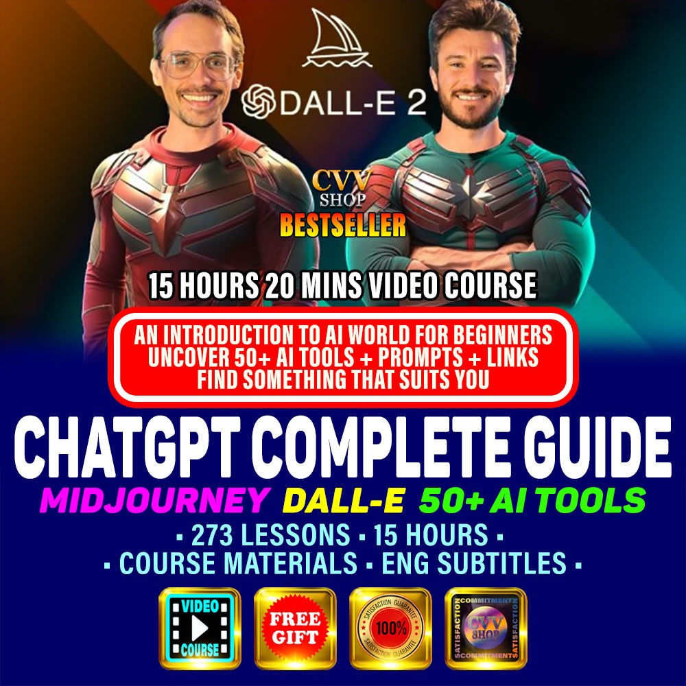 ChatGPT Complete Guide Midjourney ChatGPT DALL-E AI Tools Video Course For PC Windows - Learn Generative AI & Prompts