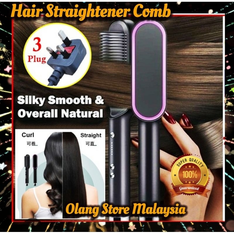 Original Hair Straightener Comb / Pelurus Rambut Sikat Mesin lurus rambut Pelurus COD