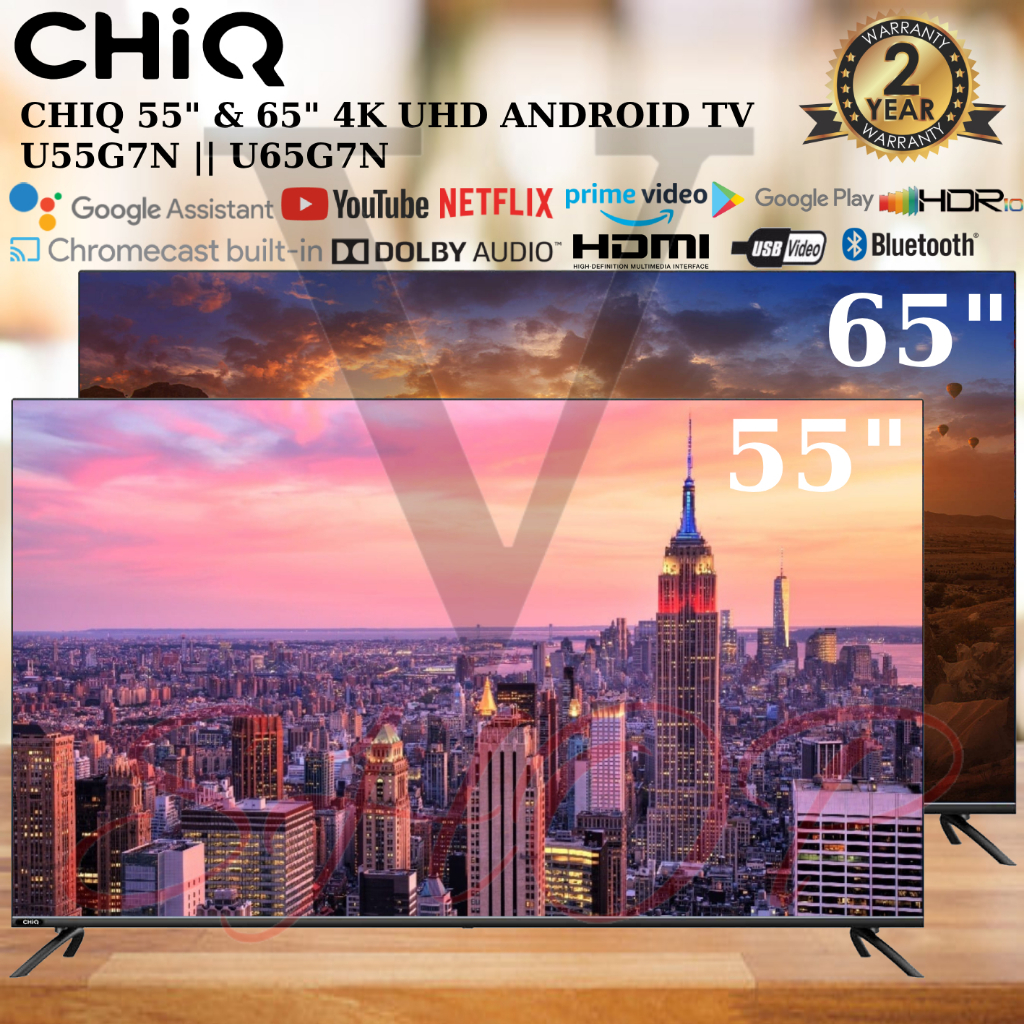 CHiQ 55" & 65" 4K UHD ANDROID TV U55G7N || U65G7N || SHARP 55" 4K ULTRA HD SMART TV 4TC55EJ2X