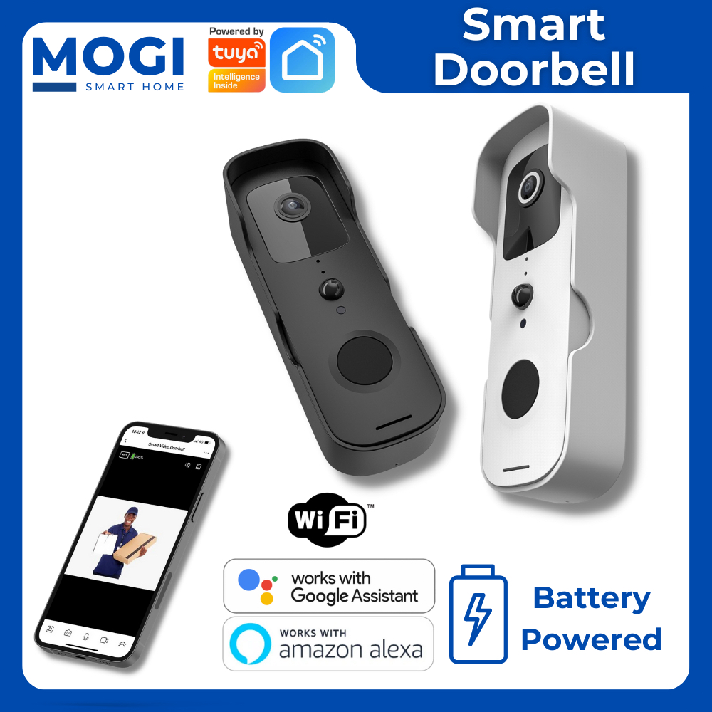 MOGI Tuya Smart Video Doorbell 1080P Camera Wireless Wifi Battery Doorbell Smart Home Smart Life