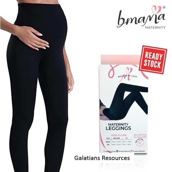 Bmama Maternity Slim Fit High Waist Legging Pants | Stretchable & Adjustable Stomach Support | Black / Blue Colour