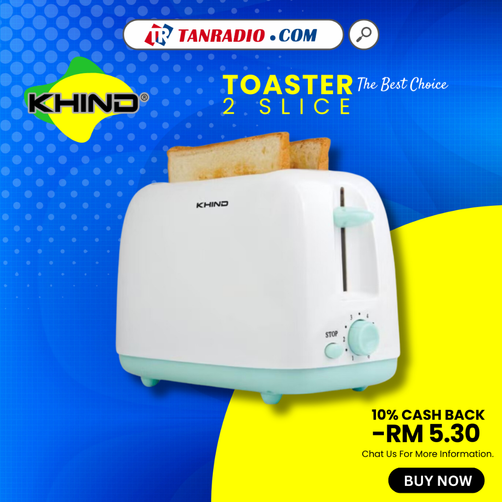 Khind Bread Toaster Pembakar Roti BT808 /Hamilton Beach 4 slice Toaster 24217 - 烤面包机