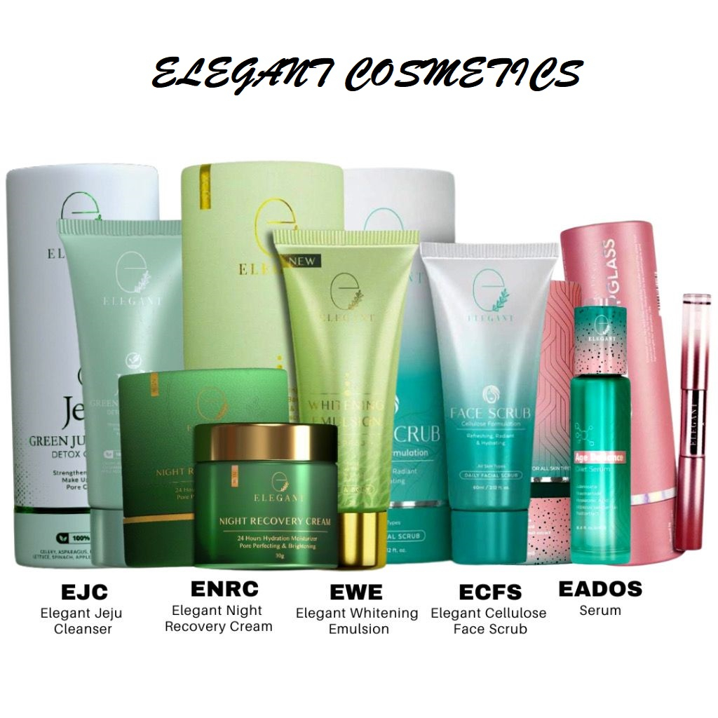 Elegant Whitening Emulsion EWE ENRC JEJU CLEANSER CELLULOSE FACE SCRUB ORIGINAL HQ READY STOCK