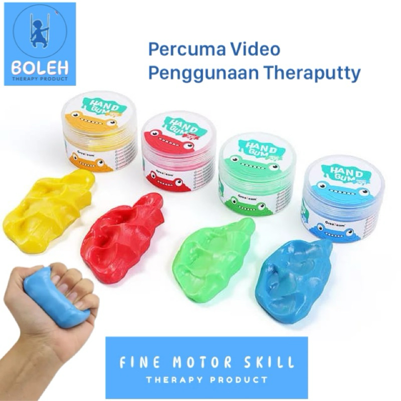 BOLEH Therapy Putty 50 Gram, Finger Exercise, Fine Motor Skill Training, Rehabilitation Hand Exercise