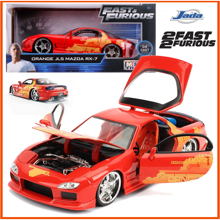 1:24 Jada Toys Fast & Furious2 Orange Julius' Mazda RX-7 1:24 DieCast ar, Toys for Kids and Adults