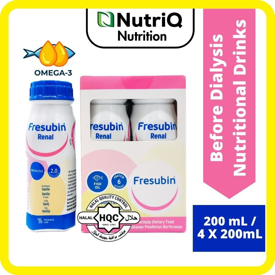 Fresubin Renal Nutritional Drink Pre Dialysis Vanilla Kidney Supplement Fresenius Kabi 肾营养品 Makanan Pendietan Berformula