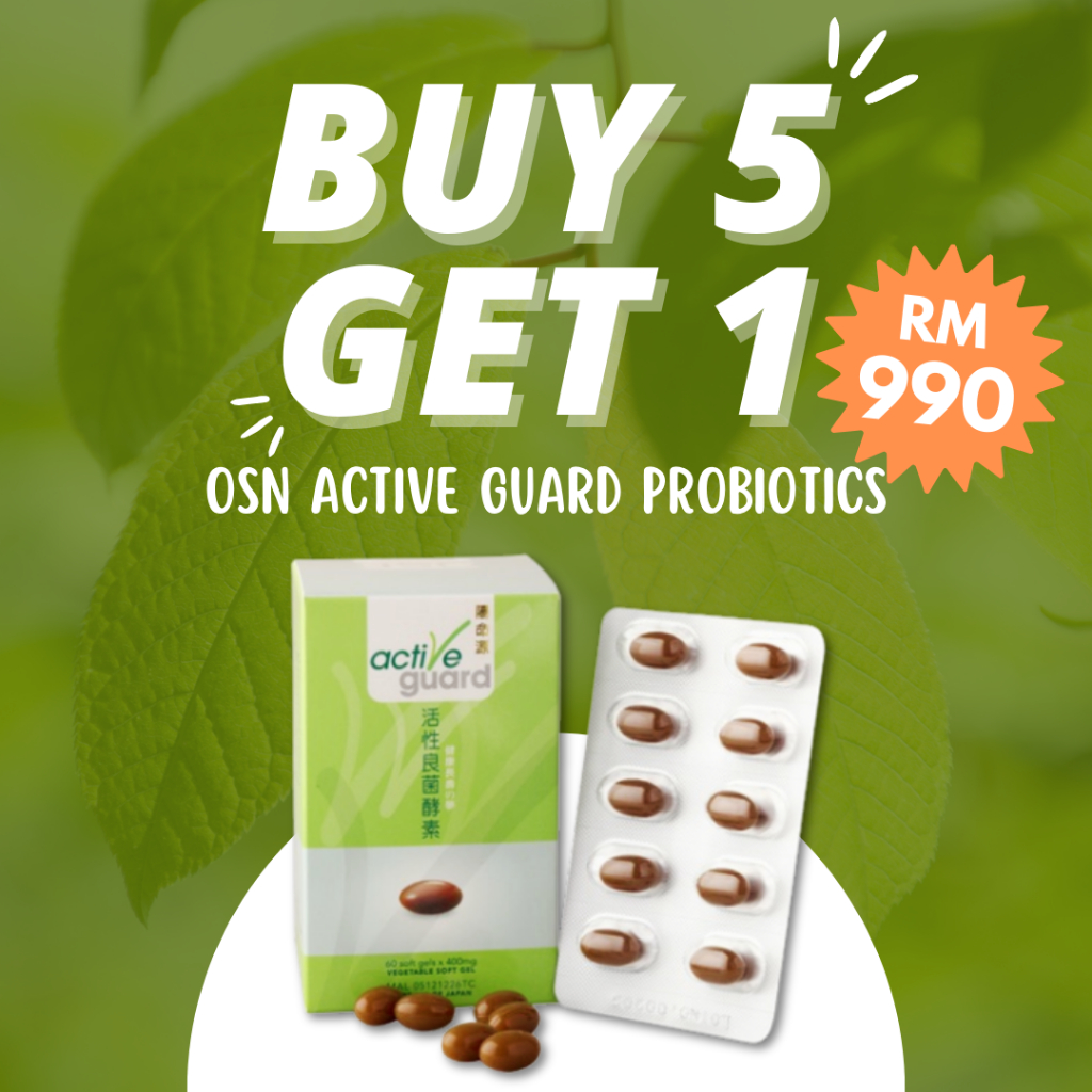 【ReadyStock】OSN Active Guard Probiotic Soft Gel Japan Patent Boost Immunity Reduce Diarrhea Risk Natural Ingredients