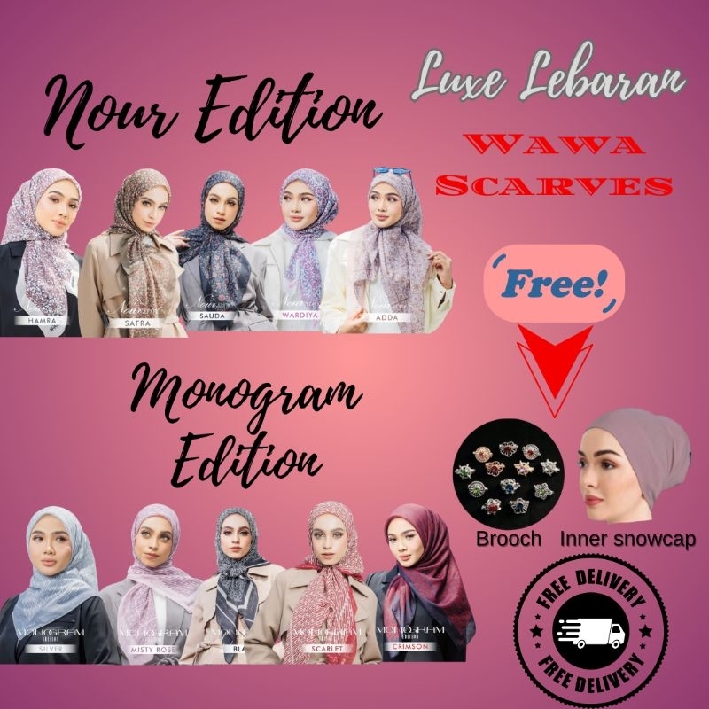 Wawa Scarves luxe lebaran || Wawa scarf || Tudung Wawa Zainal ||Bawal Wawa Zainal