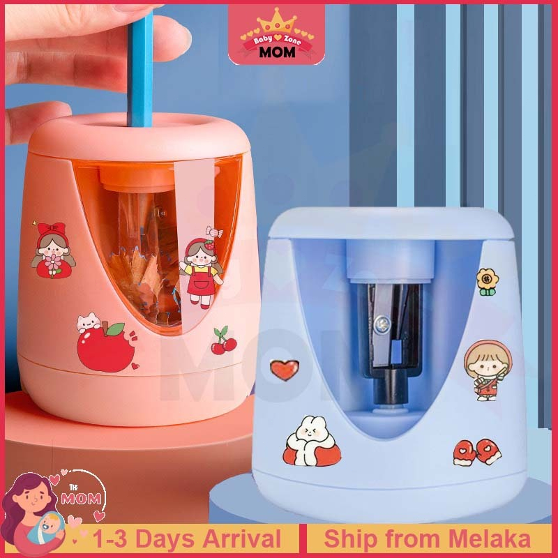 New Automatic Pencil Sharpener Two-hole Electric Switch Pencil Sharpener Stationery Home Office School Supplies