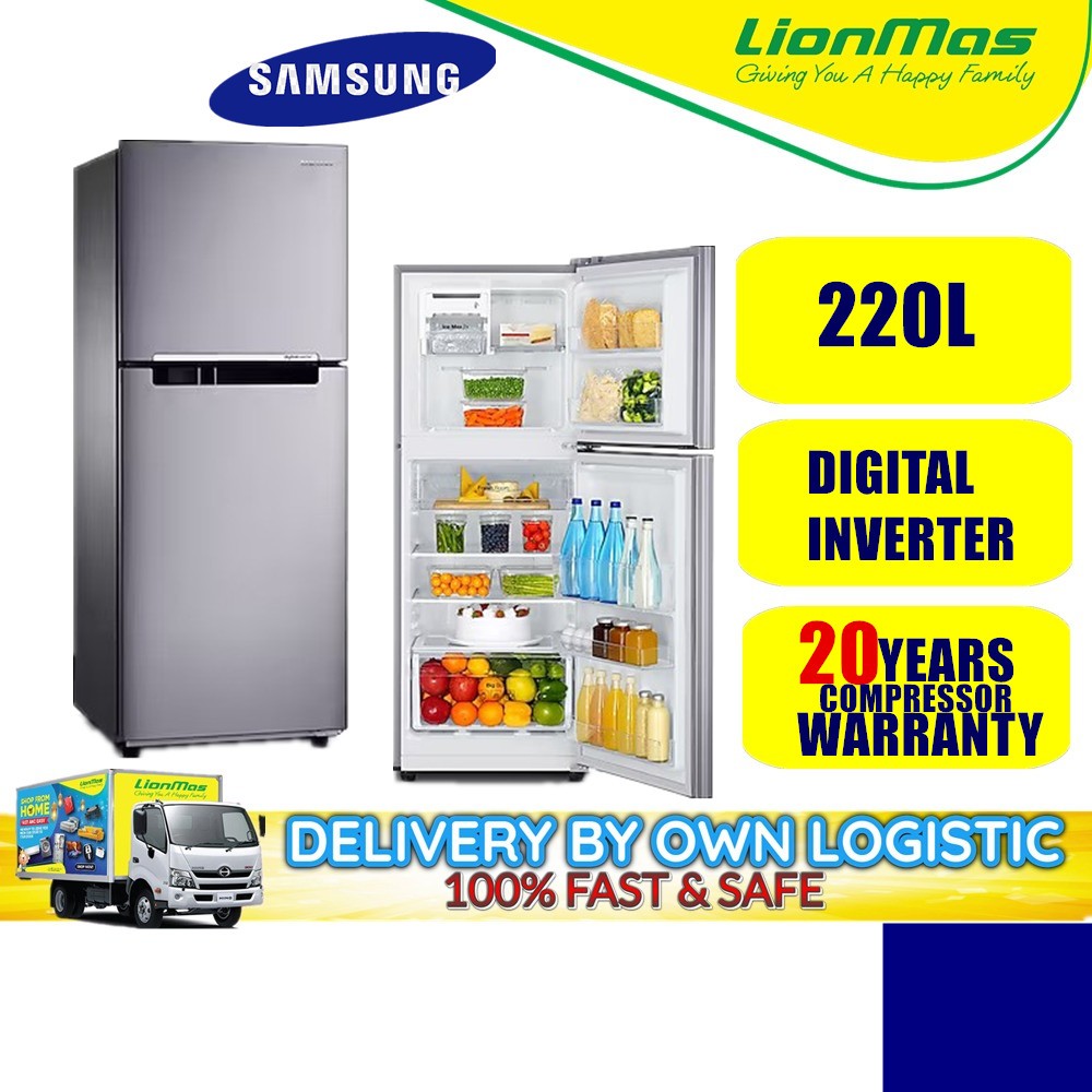 Samsung 220L Digital Inverter Top Mount Freezer Refrigerator RT20FARVDSA PETI SEJUK FRIDGE