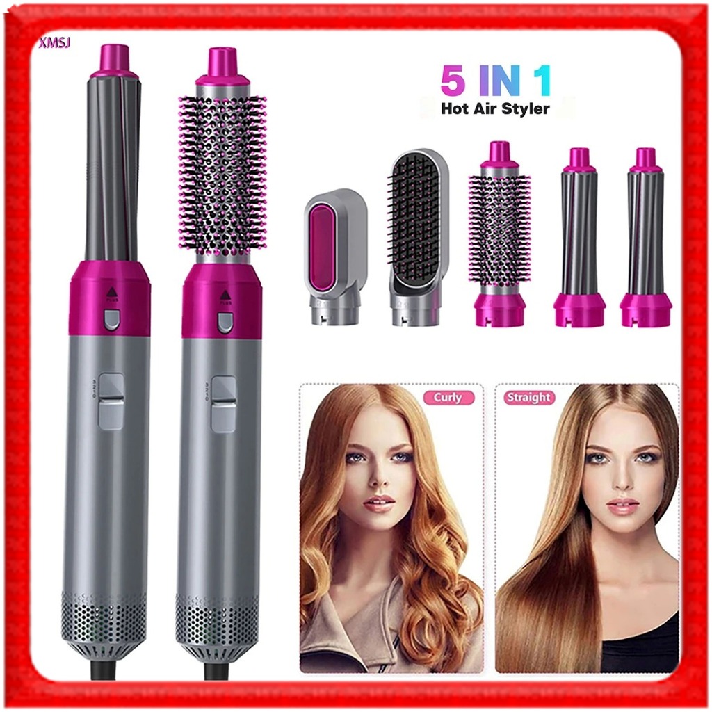 ⭐ 5 IN 1 𝗛𝗮𝗶𝗿 𝗗𝗿𝘆𝗲𝗿 ⭐ 3-Pin Plug Hair Dryer + Hair curler hairdryer straightener hair pengering rambut 吹風筒 吹风筒 吹风机 吹風機