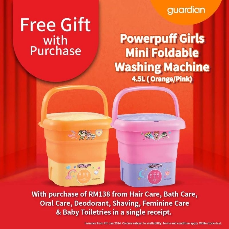 Guardian Powerpuff Girls Mini Foldable Washing Machine