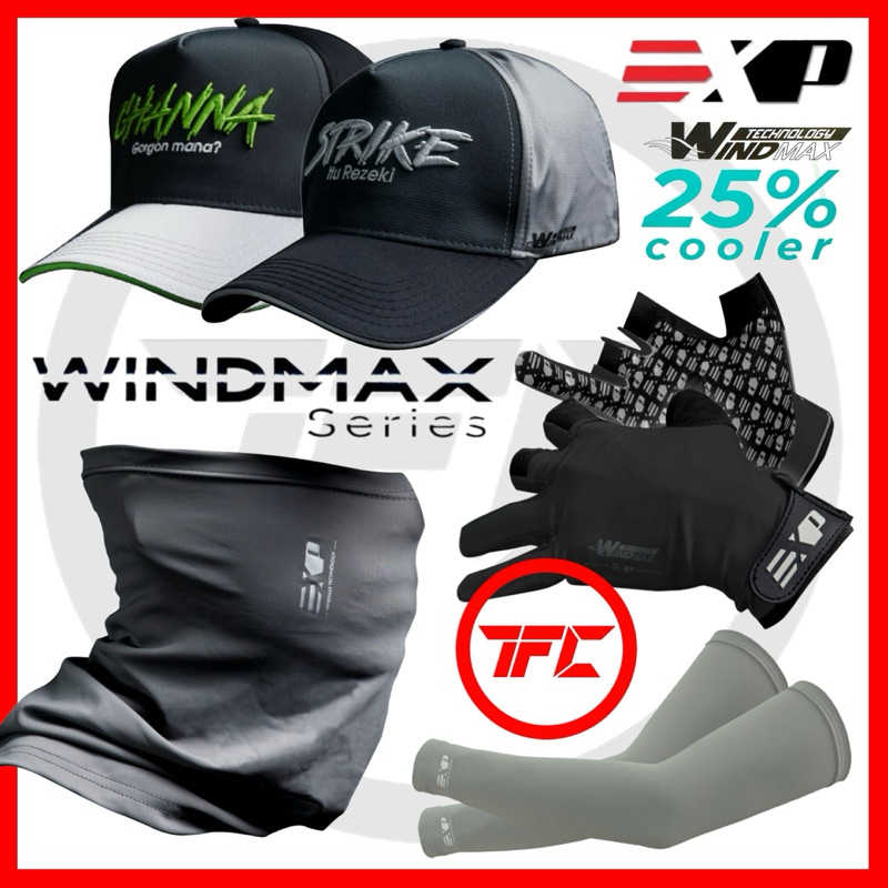 EXP WINDMAX Series Channa Strike Cap Pro Neck Gaiter Sleeve Glove UV Proof Protect Wear Gear Fishing Outdoor Cool Hiking