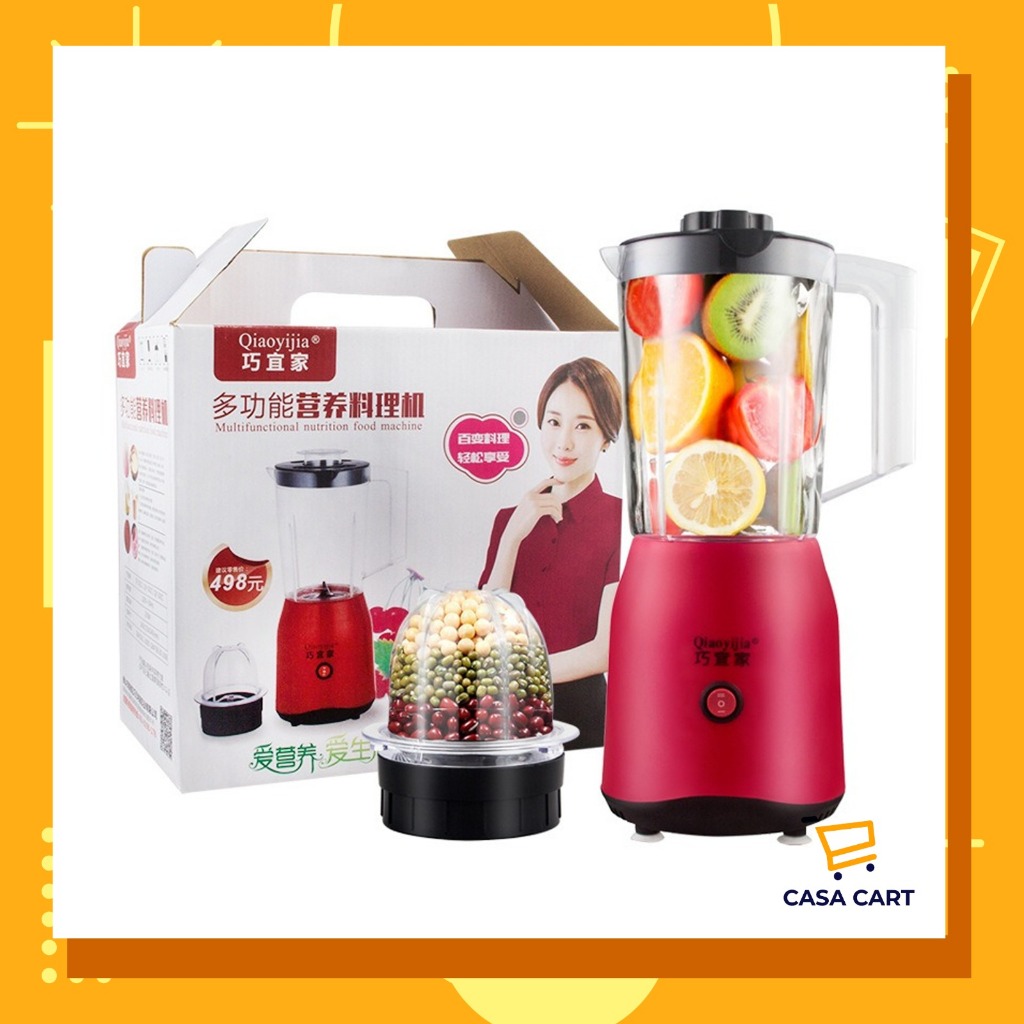 CASA CART Mesin Pengadun Makanan Qiaoyijia Juicer Pemproses Makanan Kuasa Tinggi Pengisar Elektrik Buah Smoothie Buah