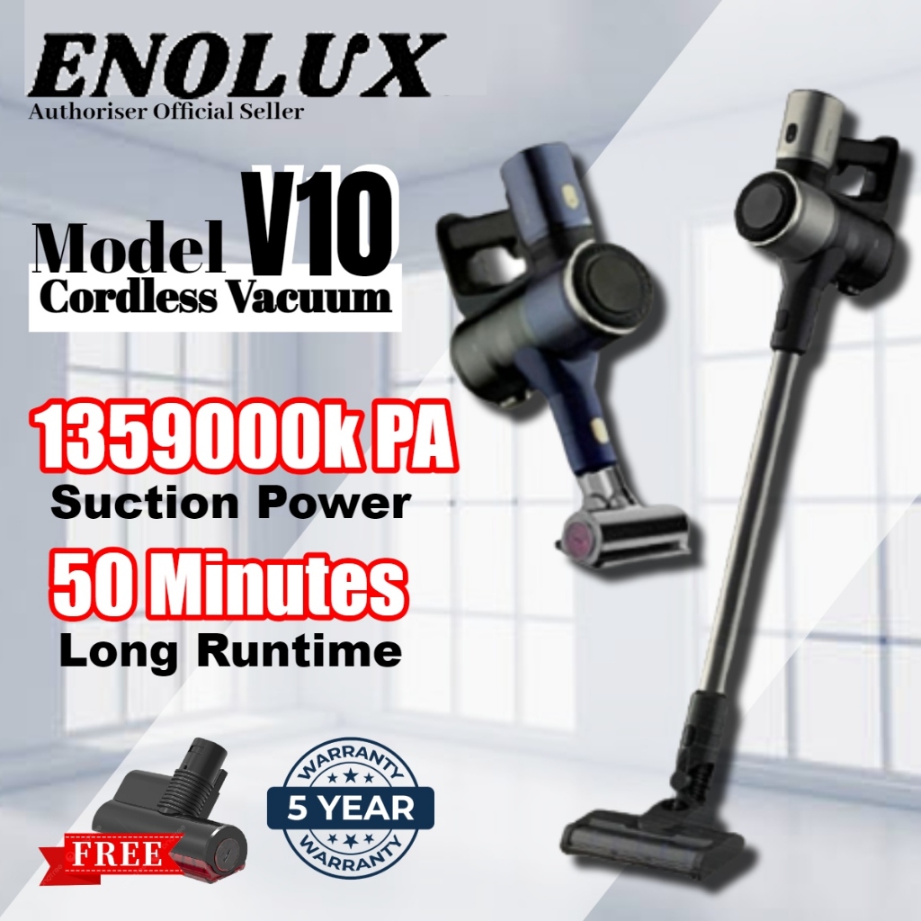 FAST SHIP⚡ENOLUX V10 LCD Display Smart Wireless Household Wireless Home/Office/Car Vacuum Cleaner Rechargeable Cordless