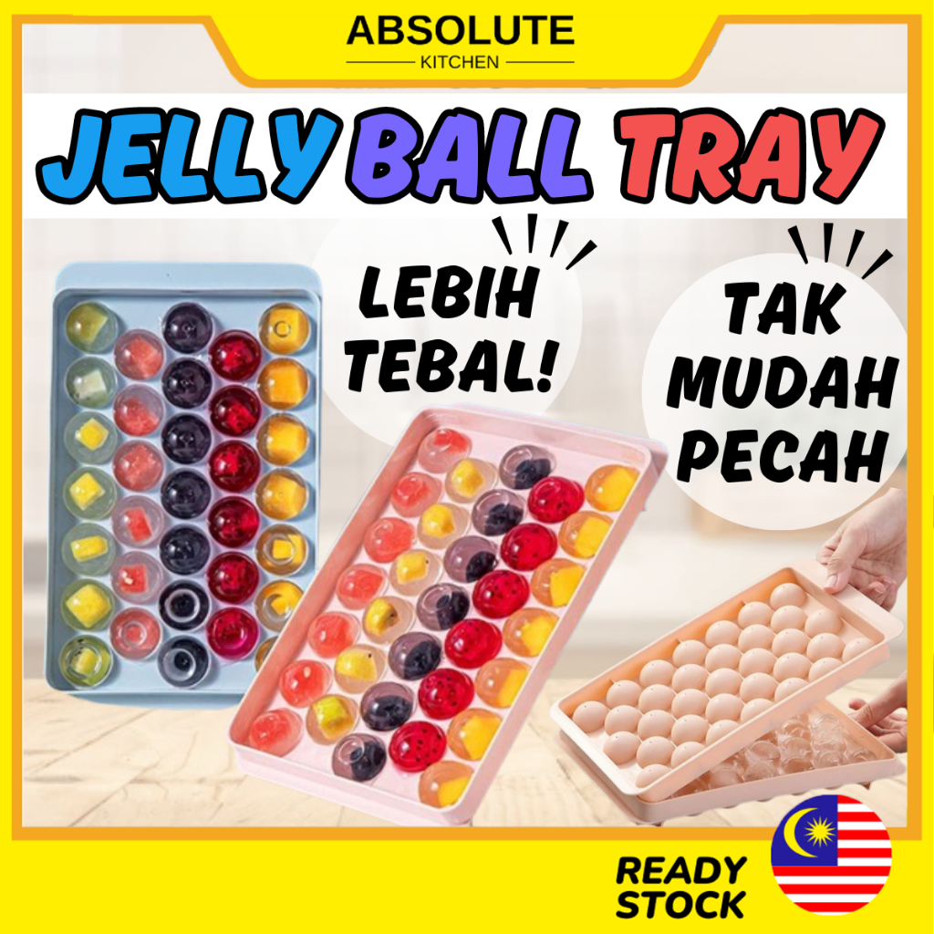 Acuan Jelly Ball Besar Big Jelly Ball Mould Round Ice ball maker mold Silicone ice cube tray Acuan Jeli Ball Silicon