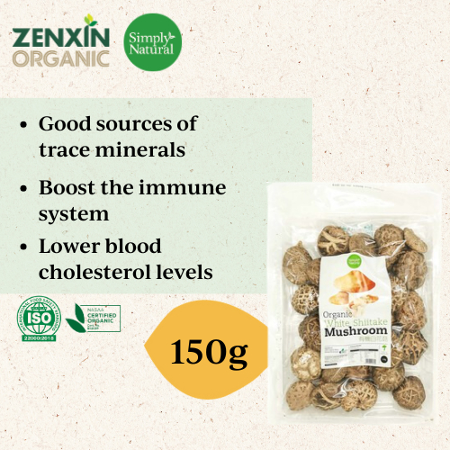 Simply Natural Organic White Shiitake Mushroom 150g China [CNY]