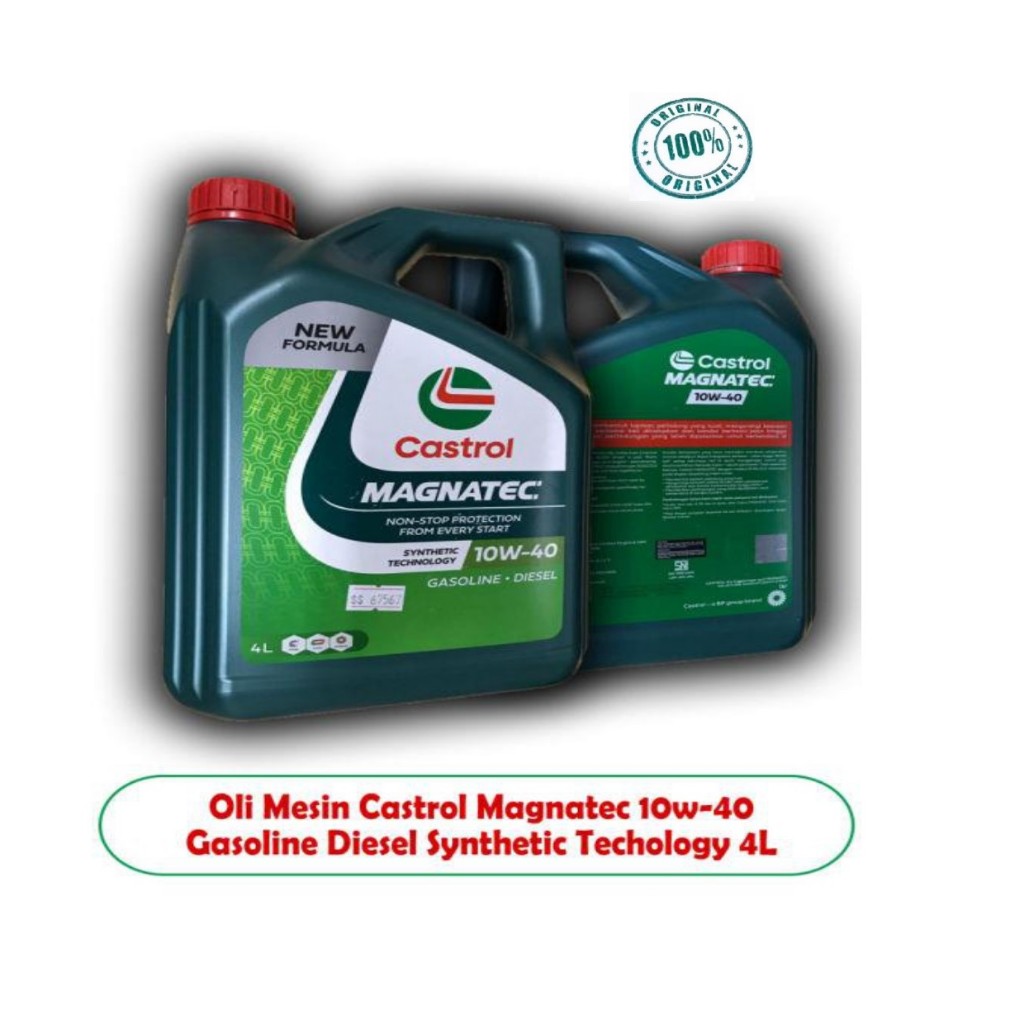 Castrol MAGNATEC 10W-40 ENGINE OIL (100% ORI) for Petrol Vehicles (4L)