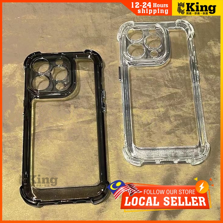 Clear Shockproof Luxury Phone Case Compatible for IPhone 16 15 11 13 14 12 Pro 7 8 Plus XS Max X XR Soft Transparent Fou