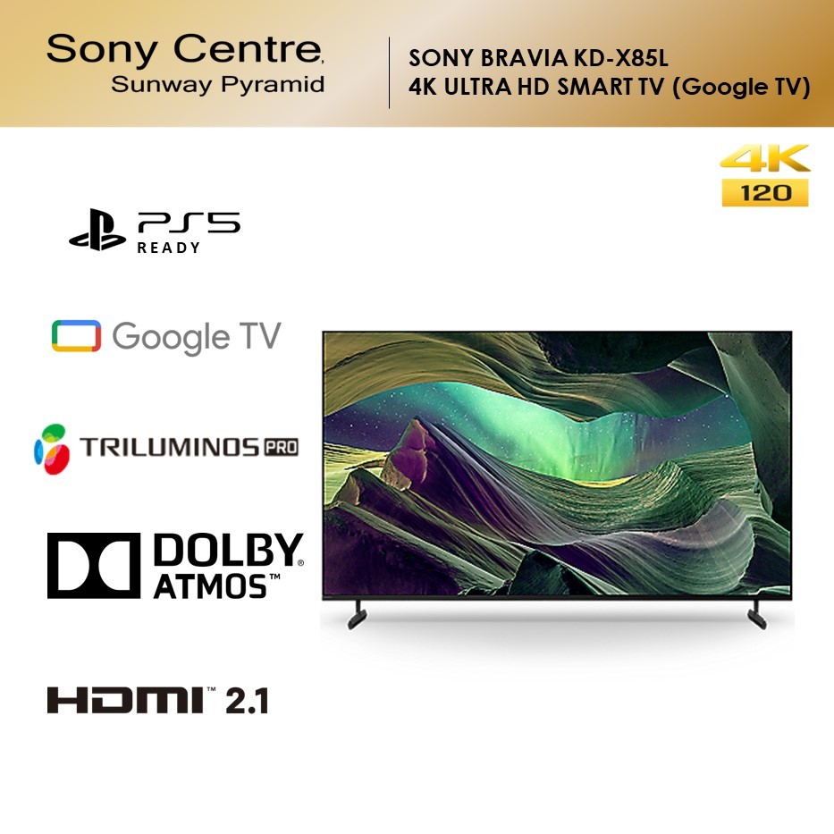 [FREE TNG RM100] SONY BRAVIA KD X85L LED 4K Ultra HD High Dynamic Range HDR Smart TV Google TV (55" / 65")