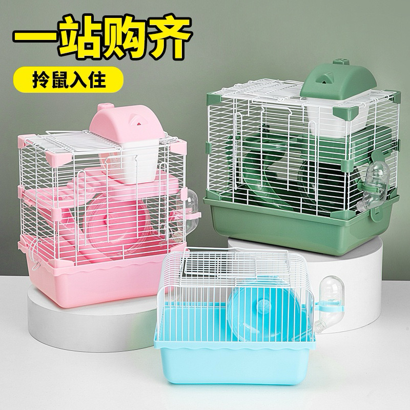 Pink Green Hamster Bedding Hamster Food 4-Pack Anti-Tip Hamster