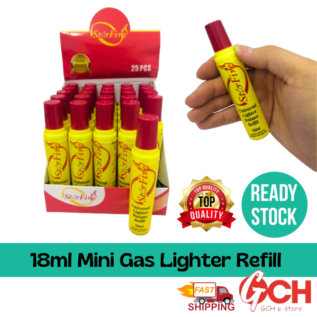 Universal Gas Lighter Refill 18ml / Starfire Universal Gas Lighter Refill /Mini Gas Lighter Refill / Pemetik Api Refill