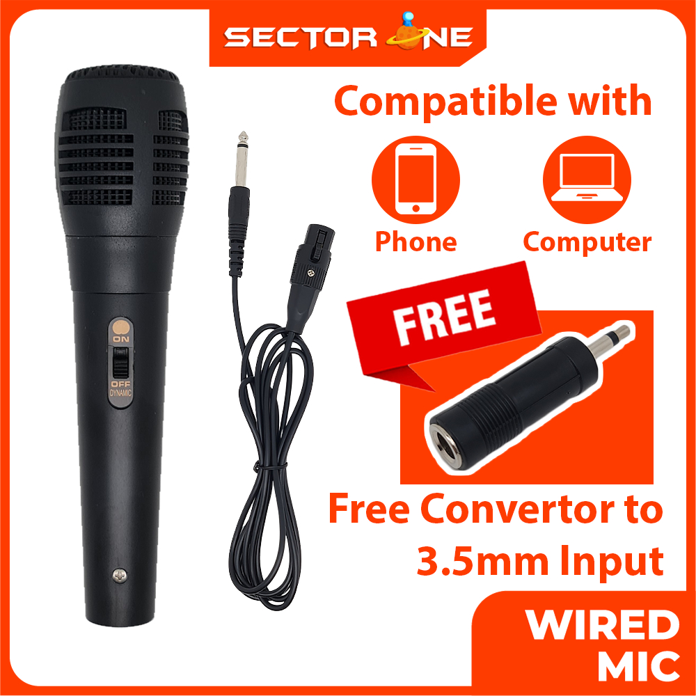 Wired Microphone 3.5mm 6.5mm Handheld Karaoke Professional Wired Dynamic Mic Vocal KTV Microphone with for Phone Adaptor