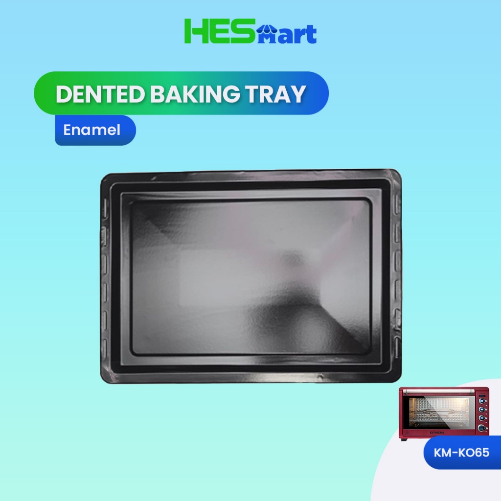 KITMENS Defect Baking Tray (Enamel) For KM-KO65 Digital Oven Electric Conventional Bake Tray Oven【48.5 x 35 x 2.5 cm】