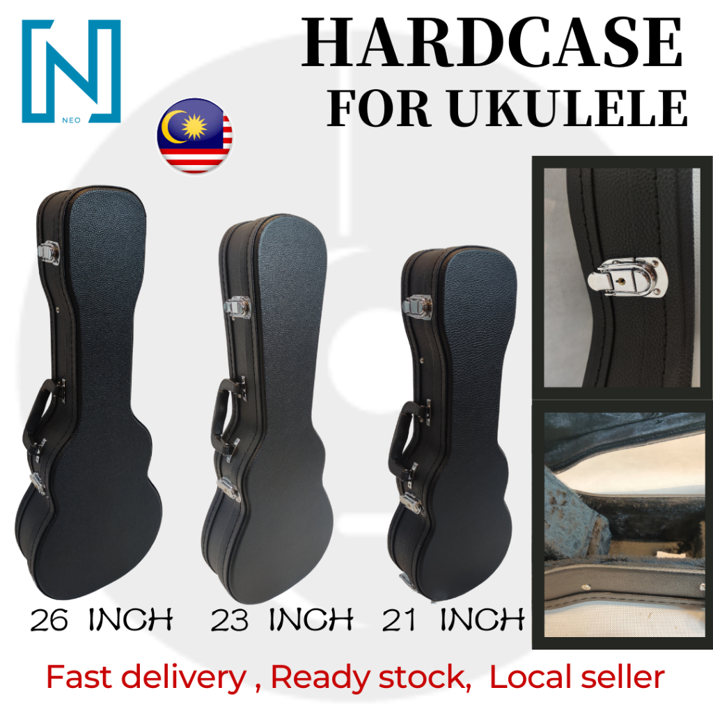 UKULELE HARDCASE - SOLID AND HIGH QUALITY MATERIAL UKULELE HARDCASE FOR 21 / 23/ 26 INCH UKULELE