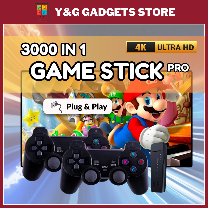 Video Game With 3000 Classic Retro Game Console Wireless Video 2.4G Controller Box 4K HDMI Original