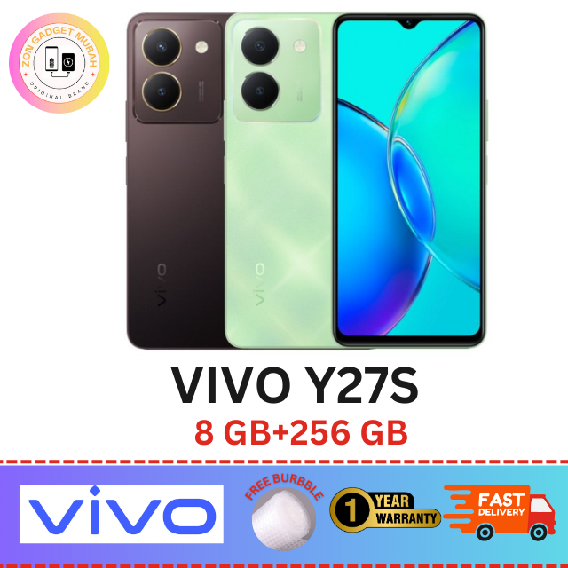 Vivo Y27s Smartphone (8GB RAM+256GB ROM) 5000 mAh 44W Flash Charge, 6.64" 1 YEAR WARRANTY