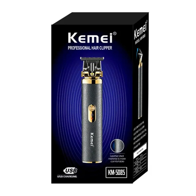 KM-5085 Kemei Professional Barber Hair Clippers T-Blade Cordless Rechargeable Edgers Hair Trimmer Hair Cutting Machine