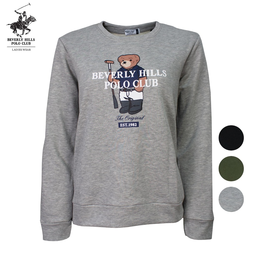 BHPC Women Cotton Jersey Graphic Sweater Bear Collection