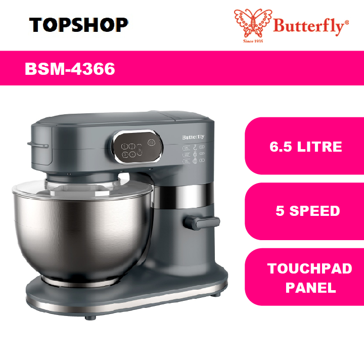 Butterfly BSM-4366 6.5L Heavy Duty Commercial Stand Mixer 5 Speed Stainless Steel Bowl 1000W / Buttefly BM-4351 400W