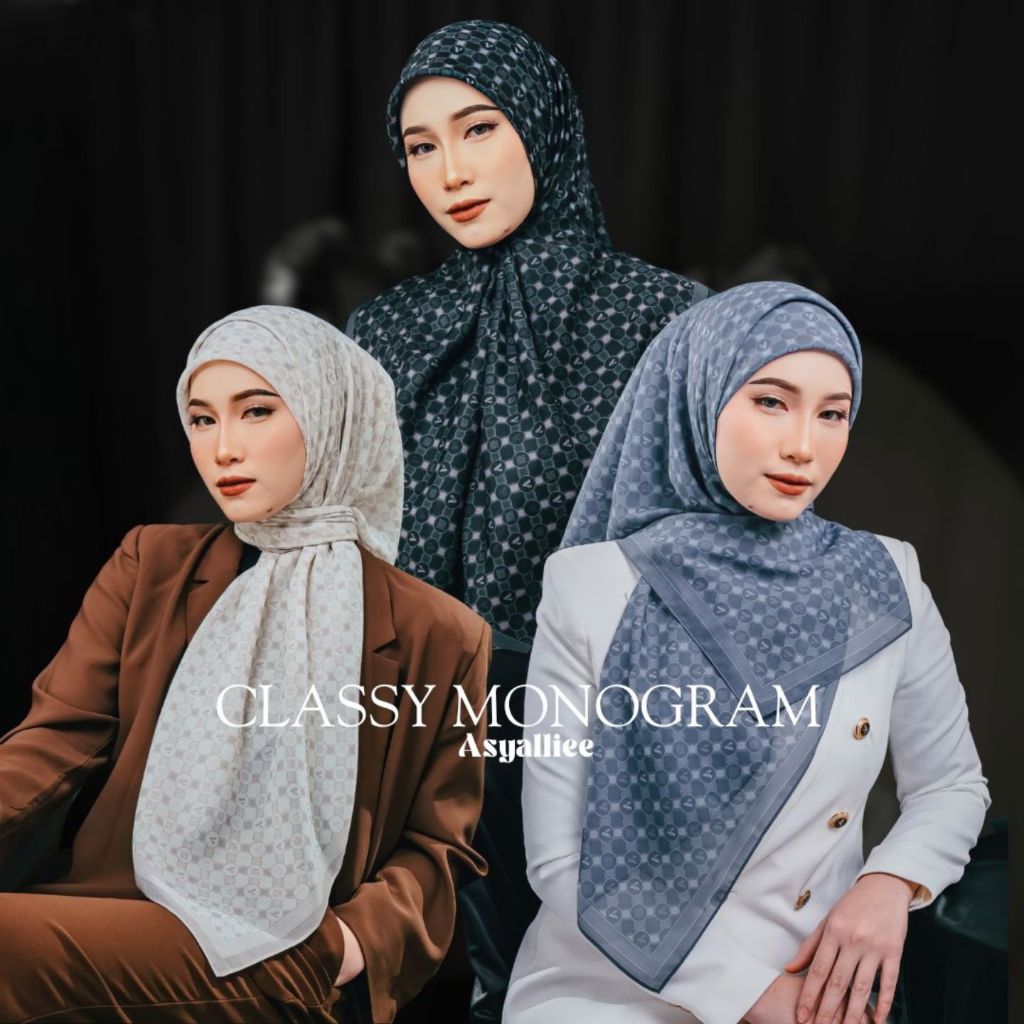 Asyalliee Classy Monogram Edition Bawal Printed