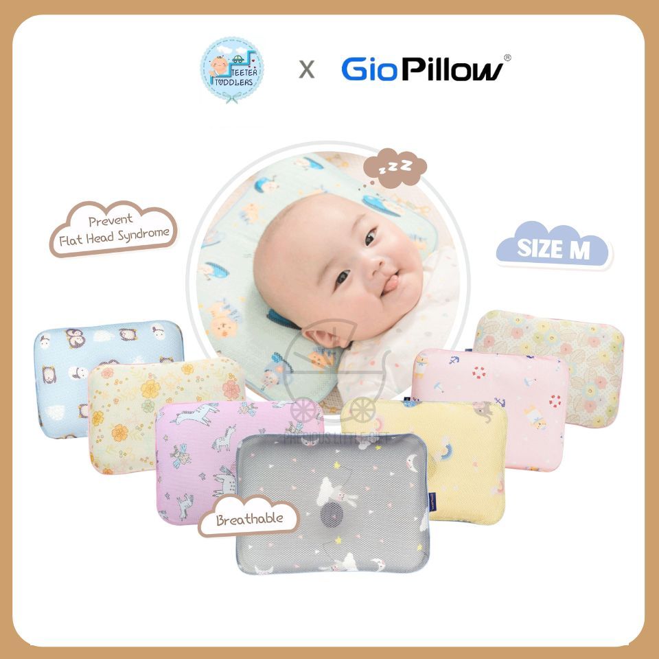 Korea Gio Pillow Baby Pillow / Pillow Cover - Prevent Flat Head (M Size) (1 Unit)