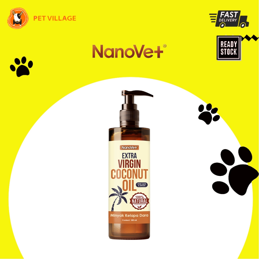 Nanovet Extra Virgin Coconut Oil For Cats & Dogs 100ml