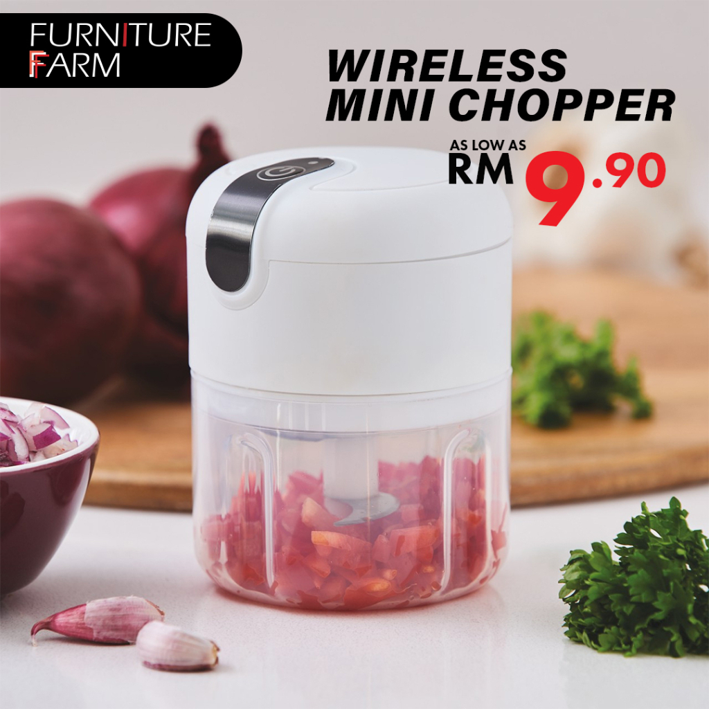 F&F: mini blender 250ml / Garlic Chopper Electric Food Chopper Food Processor Meat Grinder / Pengisar Serbaguna