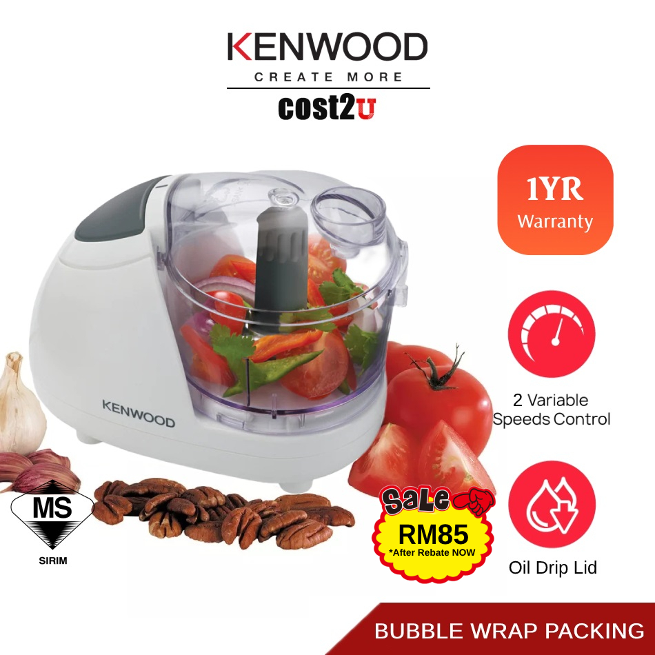 [Bubble Packing] Kenwood 0.35L Mini Chopper CH180B CH180 Cutter Vegetables Garlic Grinder Pencincang Pureeing Baby Food