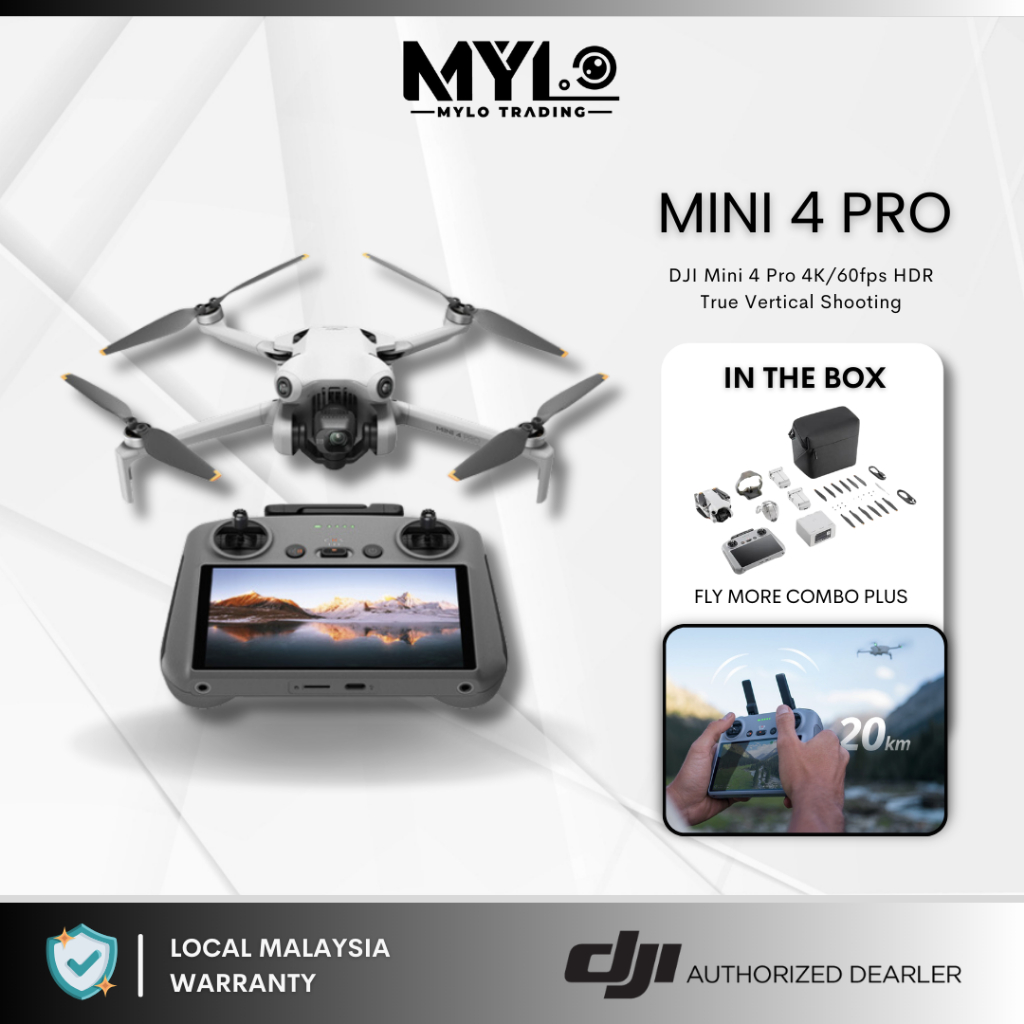 【NEW LAUNCH】DJI Mini 4 Pro - Camera Drone | Under 249 g | 4K/60fps HDR True Vertical Shooting