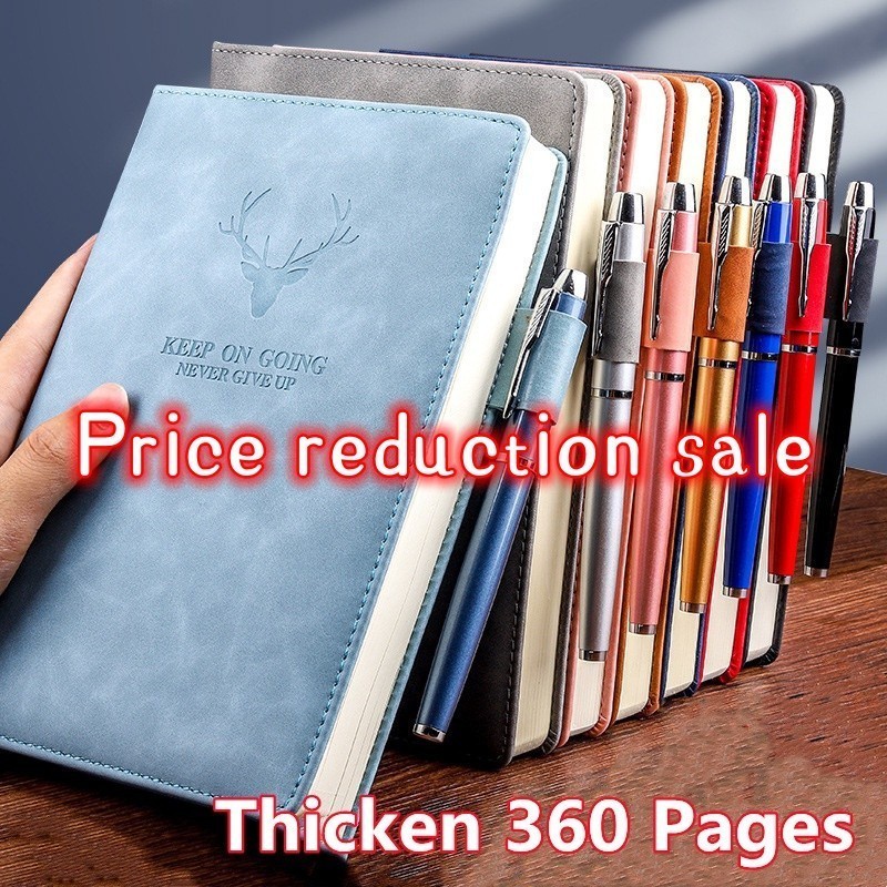 Leather Notebook A5 Big Thick Notebook for College Writing Notebook School Supplies