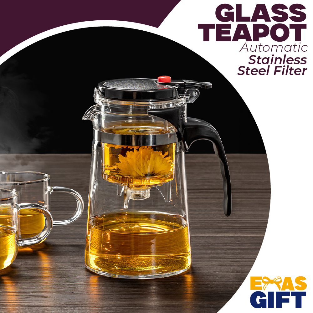 Glass Teapot High borosilicate heat-Resistant Glass Teapot Set Chinese Teapot Tea Water Separation Brewing Teapot