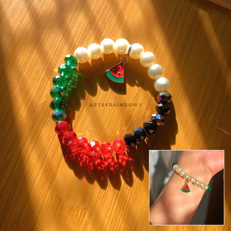 (Part 2) Watermelon solidarity bracelet | gelang solidariti palestine