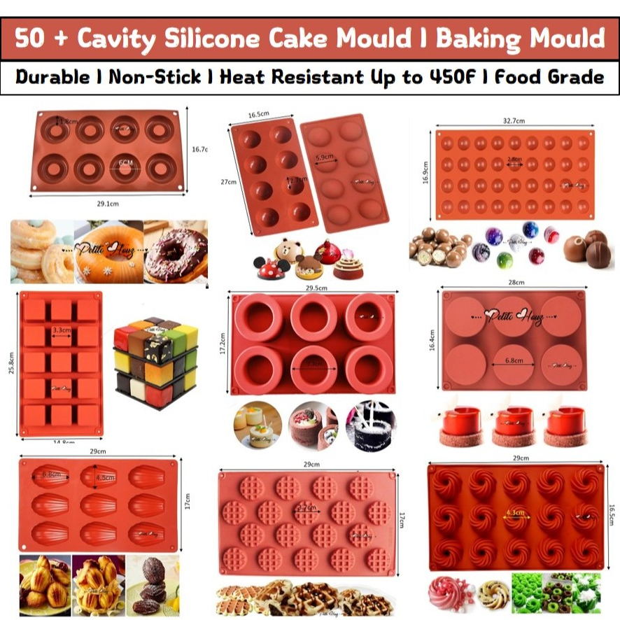 [Petite Houz] Silicone 6Cavity l 8Cavity l 18Cavity Baking Mould l Acuan Donut l Silicon Dessert Mold Non Stick 硅胶甜甜圈模具